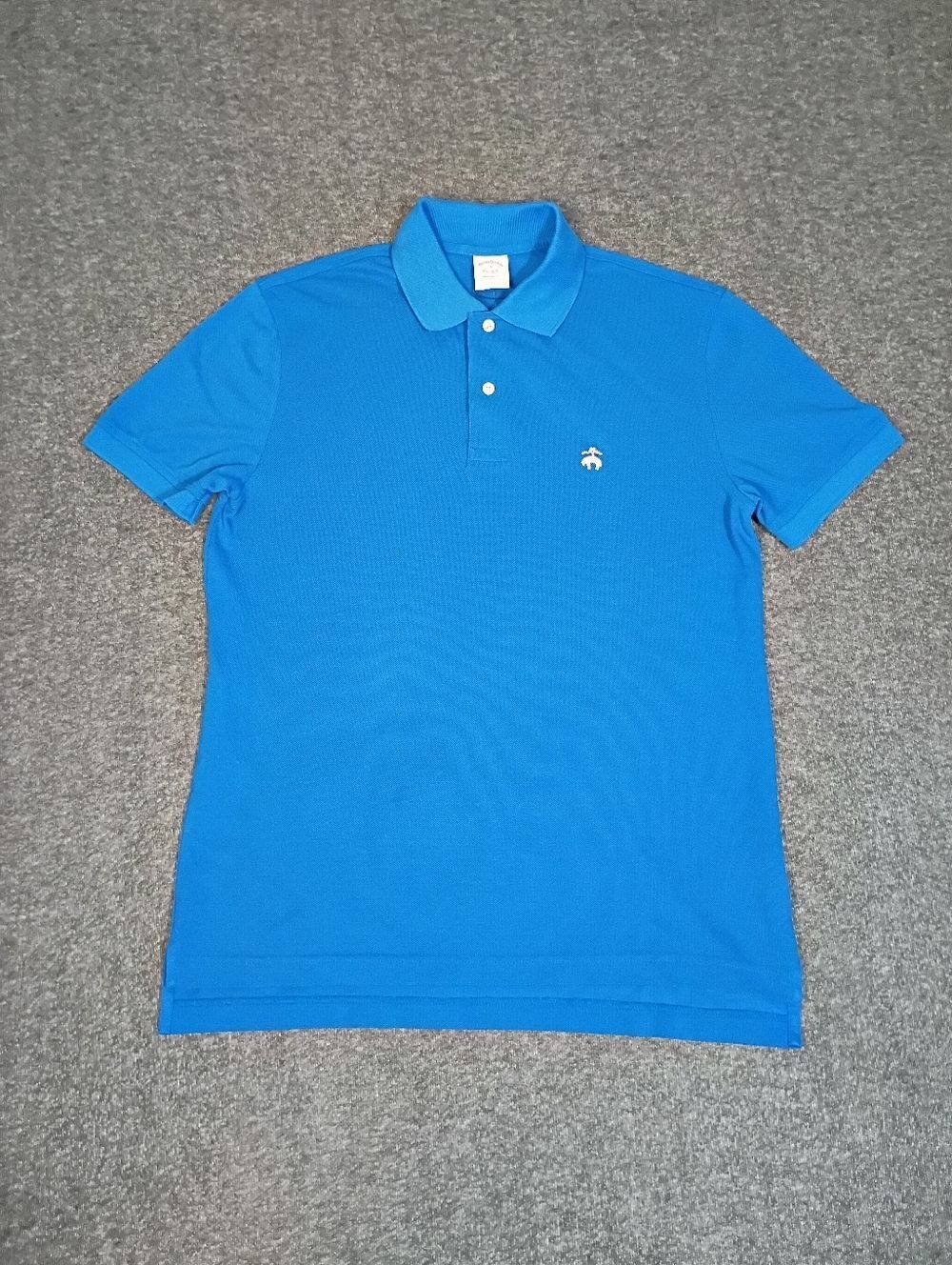 Brooks Brothers Polo Shirt Mens Small Blue Supima Cotton Performance Logo NWT